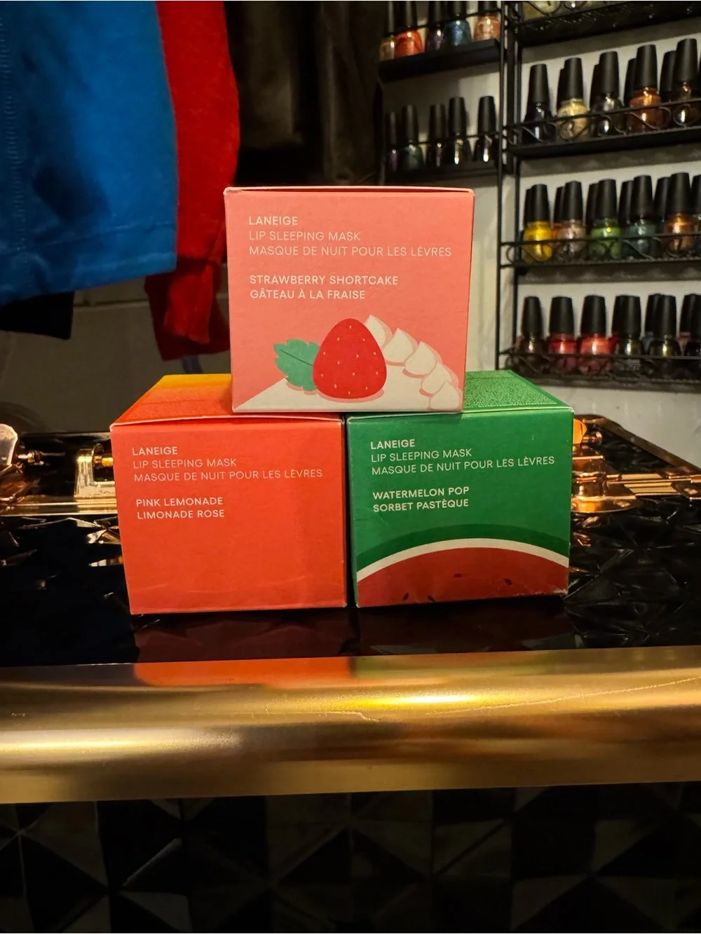 Laneige Lip Mask Trio-Strawberry Shortcake/Pink Lemonade/Watermelon Pop